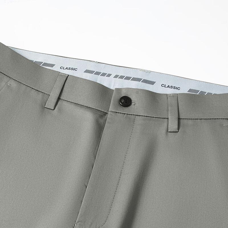 MONTAGUT Men's Mulberry Silk Blend Breathable Ice-Cool Straight-Leg Casual Pants