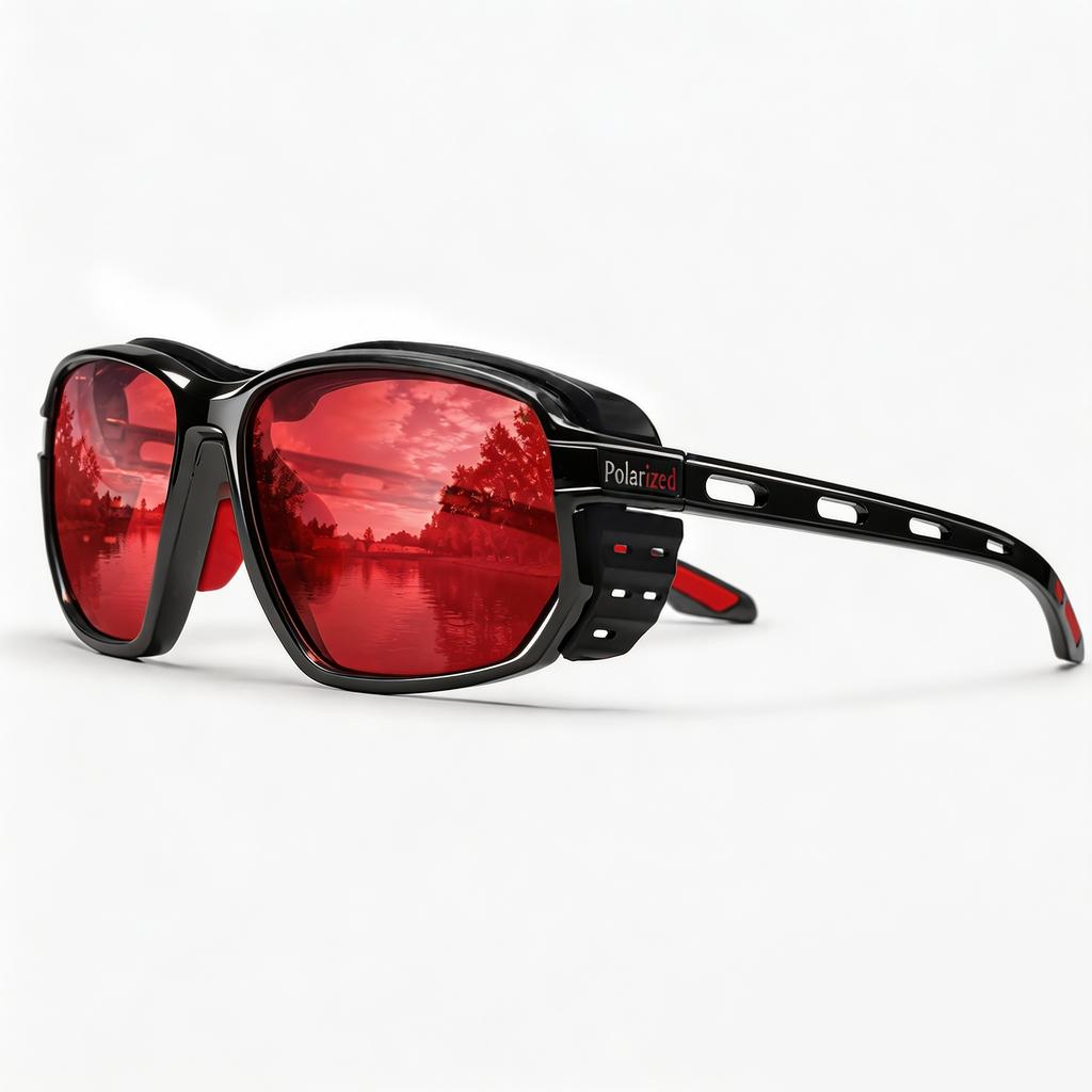 Photochromic Polarized Fishing Sunglasses Men UV400 Anti Glare Windproof Sports Eyewear with Foam Pad for Fishing Hiking 4
