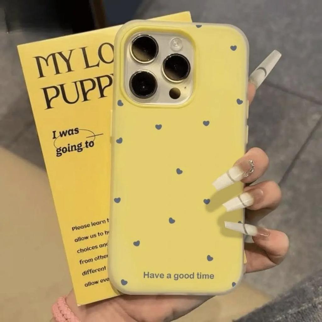 Simple niche love is suitable for iPhone16/17 mobile phone case Apple 15 two-in-one jelly 14/13 women 12 sets