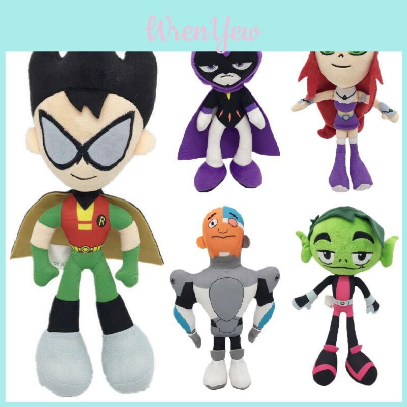 Adorabile Collezione di Peluche Teen Titans Go da 10 Pollici con Robin, Raven e Cyborg