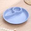 2pcs Household Round Food Plate Microwavable Thickened Divided Dinner Plate Plastic Fruit Serving Tray Salad