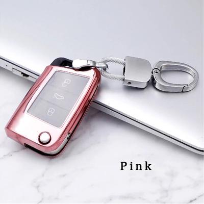 Soft TPU Car Key Case Cover Shell for Volkswagen VW Golf 7 MK7 Tiguan Passat for Skoda Octavia Kodiaq Karoq Key Protector