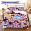 WonderfulPrecur,Winx Club Pattern Bedding,Quilt Set Quilt Cover Pillowcase Home Birthday Gift (1 * Duvet Cover + 2 * Pillowcase, Without Core)