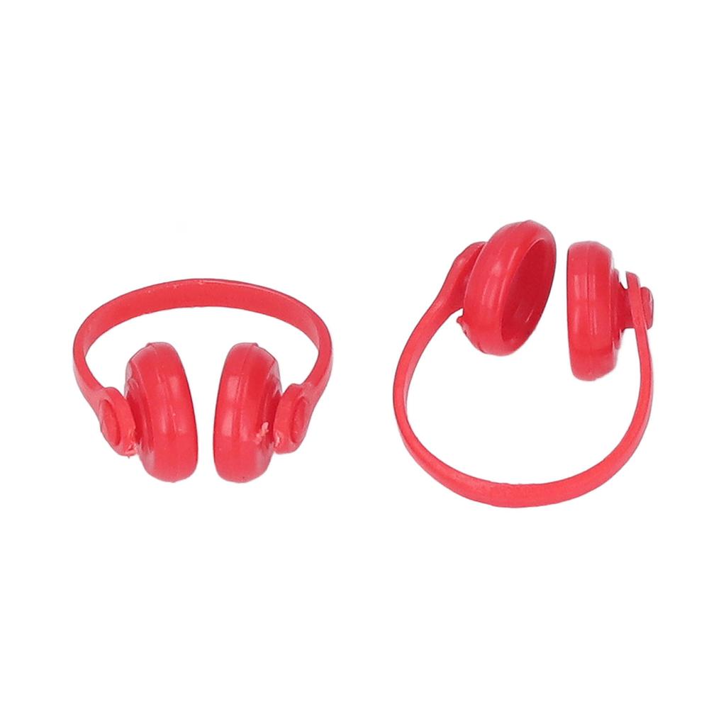 2pcs 1Celsius12 Scale  ature Headset Model High Simulation Lifelike Doll Headphone Decoration