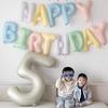 Dopamine Macaron Birthday Balloon Banner for Baby's First Party