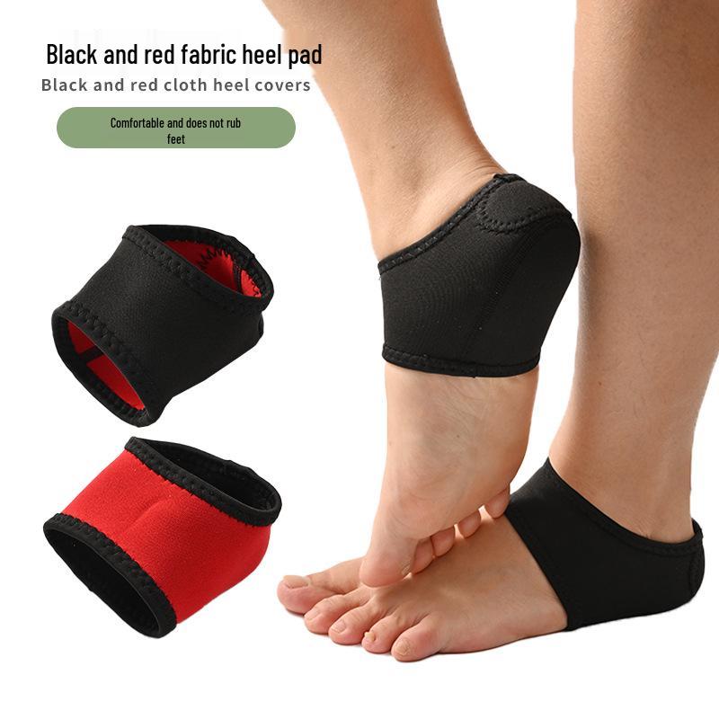 Unisex Black Red Heel Protector Socks - Comfortable Warm Shoe Covers