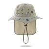 Cartoon Embroidery Children Panama Cap Neck Protection Summer Fisherman Hat Baby Sun Hat  Beach