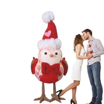 Valentines Day LED Bird Statue Light Up Bird Gift Couple Glowing Bird Home Desktop Ornament Wedding Party Tiered Tray Decoration