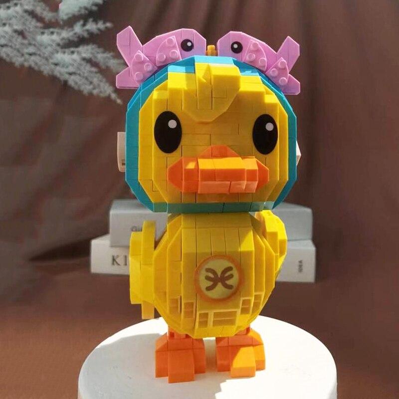 97062 Zodiac Fiskene And Dyr Constellation Kjæledyrdukke 3D-modell Mini Diamantblokker Murstein Byggeleke for barn uten boks