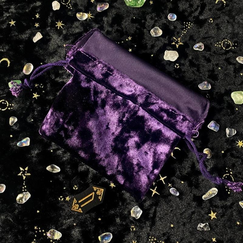 Velvets Tarot Drawstring Bag Jewelry Rune Pouches Organizers Dices Party Storage Bag for Tarot & Oracle Cards Easily Use