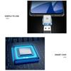 1pcs New Car Type-C To USB Interface Mini Converter Charging Adapter logo For Peugeot 206 208 306 307 308 407 408 508 2008 3008