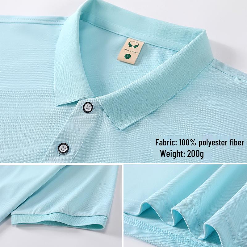 Custom Logo Corporate Polo Shirt, Unisex Summer Style, Lapel, Short Sleeve, Embroidered Workwear