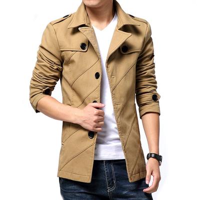 Priliehavé sako Štýlový kabát Vrchné oblečenie Business Casual Sako Blazer Bavlnené Terasové sako Jarné Jesenné Zimné Ochrana pred chladom Štíhle MA02 Pánske