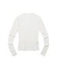 PLUNASTUDIO Mock Neck See-Through Top (Ivory)