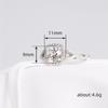 Square Bag Chain Twist Arm Fashion Zircon Women'S Ring, Design Style Fashion Wedding Ring, Girlfriend Engagement Ring
