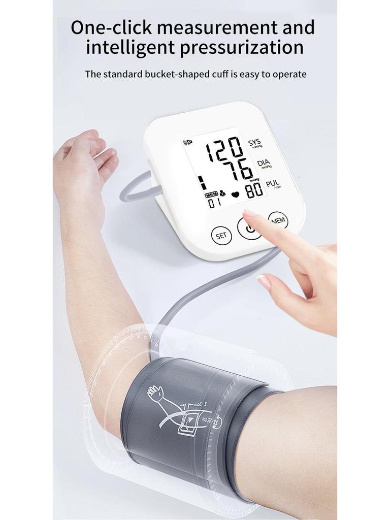 Huaishengtang Bluetooth Smart Arm Blood Pressure Monitor - Fully Automatic with Large Screen for Home Use