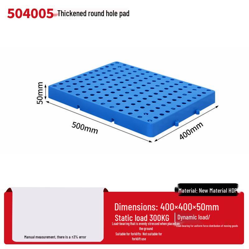 Warehouse Grid Plastic Pallet: Thickened Moisture-Proof Single-Sided Floor Mat for Logistics.