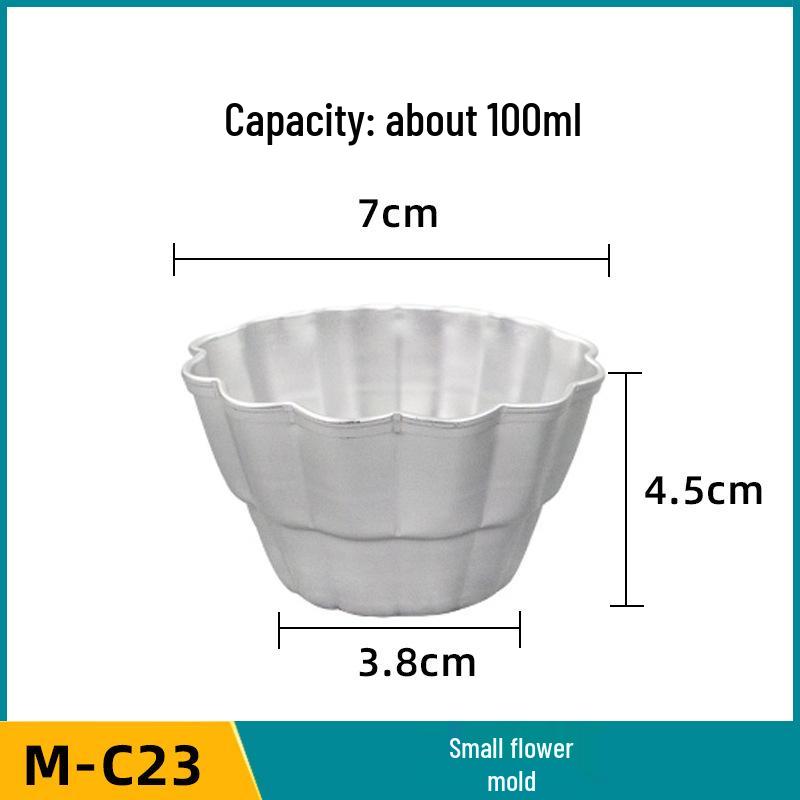 Forma na mini šifonový dort s karamelovým želé pudinkem - hliníková slitina, malá až střední velikost, forma na vaječný koláč a dezertní košíčky