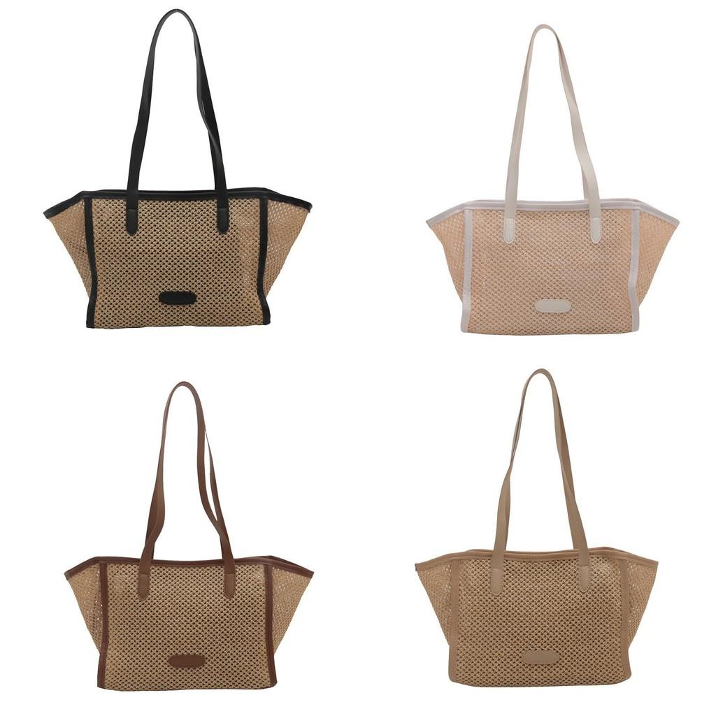 Fashionable Big Size Women's Woven Tote Bag With Chic Design For Daily Use