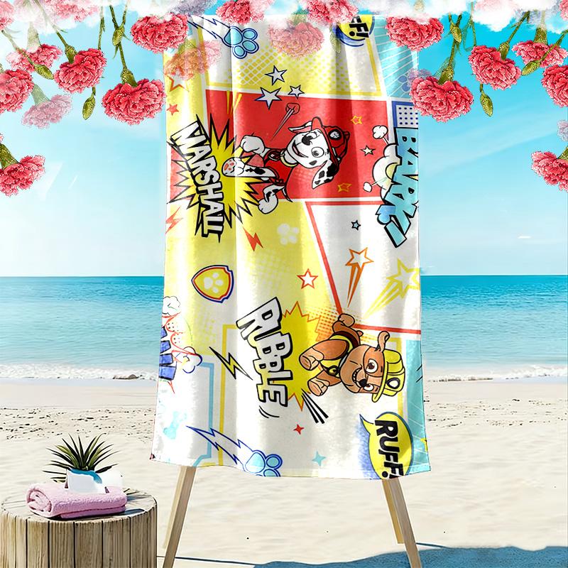 PAW Patrol2 Print Beach Towel, Large Soft Quick Dry Towel for Beach Camping Swimming