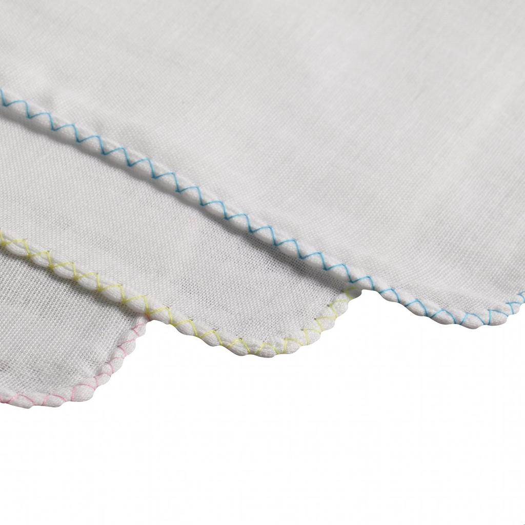 Isamu Shokai Cotton Gauze Made in Solid 32x32cm 5 count 100% Double-Woven Handkerchiefs, Japan, Color, (x 5),