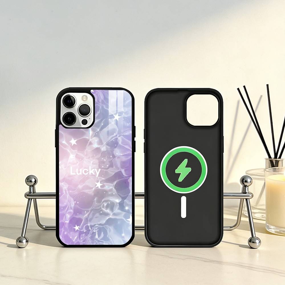 Klares Wasserwellen Handyhülle Für iPhone17,16,15,14,13,12,11 Plus,Pro Max Magnetisch Für Magsafe Kabelloses Laden