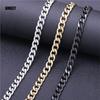 Hmeey Stainless Steel Chain Necklace Long Hip Hop for Women Men On The Neck Fashion Jewelry Gift Accessories Silver Color Choker