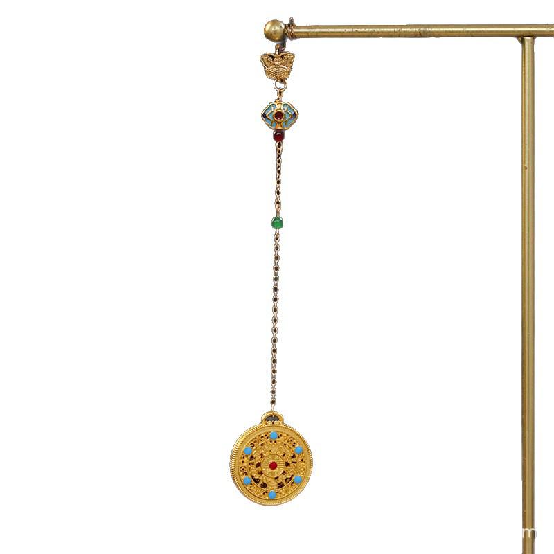 

Винтажная китайская брошь-подвеска в виде компаса: Пять Сокровищ Ципао Аксессуар-Украшение Spring Renewal Brooch