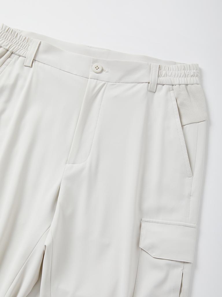 IKALOOK Cooling Elastic Waist Stretch Cargo Jogger Pants Cpt127