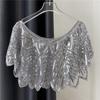 Women's Sequin Beaded Mesh Shawl Bolero - Stylish Outerwear for Dance and Evening Gowns