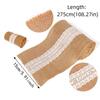 Handmade Burlap Chair Bow 15cm Lace Cotton Chair Backrest Lace Seat Back Strap  Party Supplies