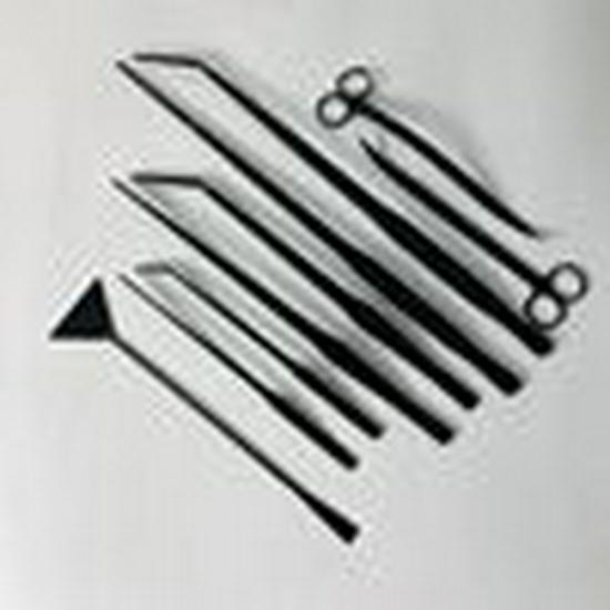 Aquatic Plant Tool Set: Stainless Steel Tweezers, Scissors, Sand Shovel, Sand Polisher, Mirror Black, 5-Piece.