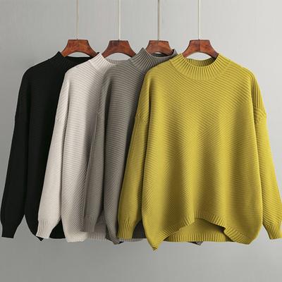 Haine de toamnă-iarnă pentru femei Pulover cu gât înalt cu mânecă lungă Topuri Bluză Tricouri de corp Pulover tricotat pentru femei