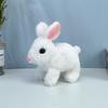 Electric Plush White Rabbits Toy Fluffy Educational Interactive Bunny Toys Suitable for Haunted House Decoration
