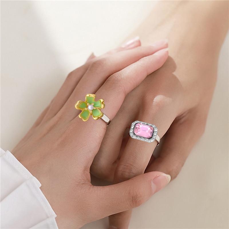 New Fashion Pink Heart Butterfly Starfish Bow 3D Crystal Charm Beads Accessories DIY Making Ring Necklace Bracelet Shiny Jewelry
