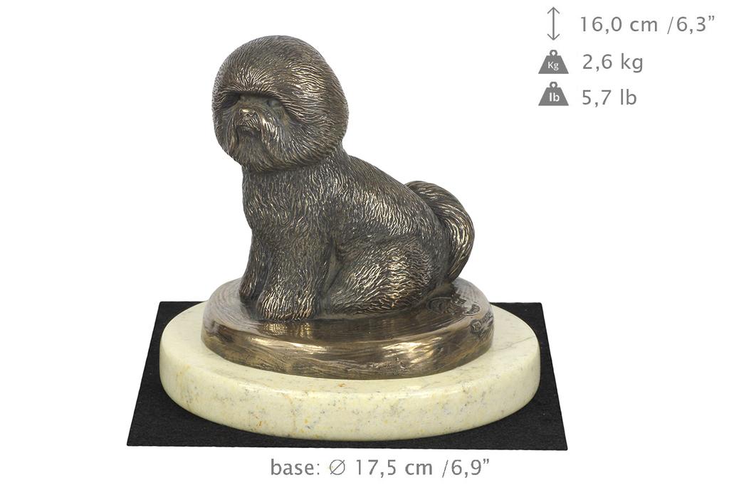 Bichon Frise, Bichon Tenerife, Bichon a poil frise - dog figurine, dog silhouette figurine, trophy for Art-Dog dog show exhibition