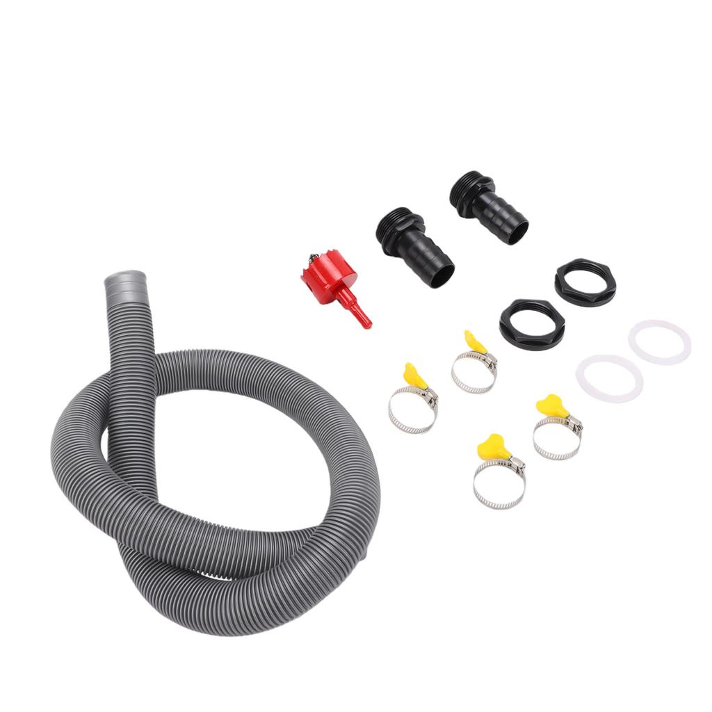 12pcs Rain Butt Diverter Kit with Adjustable Valve 1.25 Inch Hose Water Butt Connector Pipe Link Kit