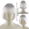 Funny Short Bob Wigs Xmas Wig Halloween Cosplay Anime Wigs Colored Straight Hair  Stage Show