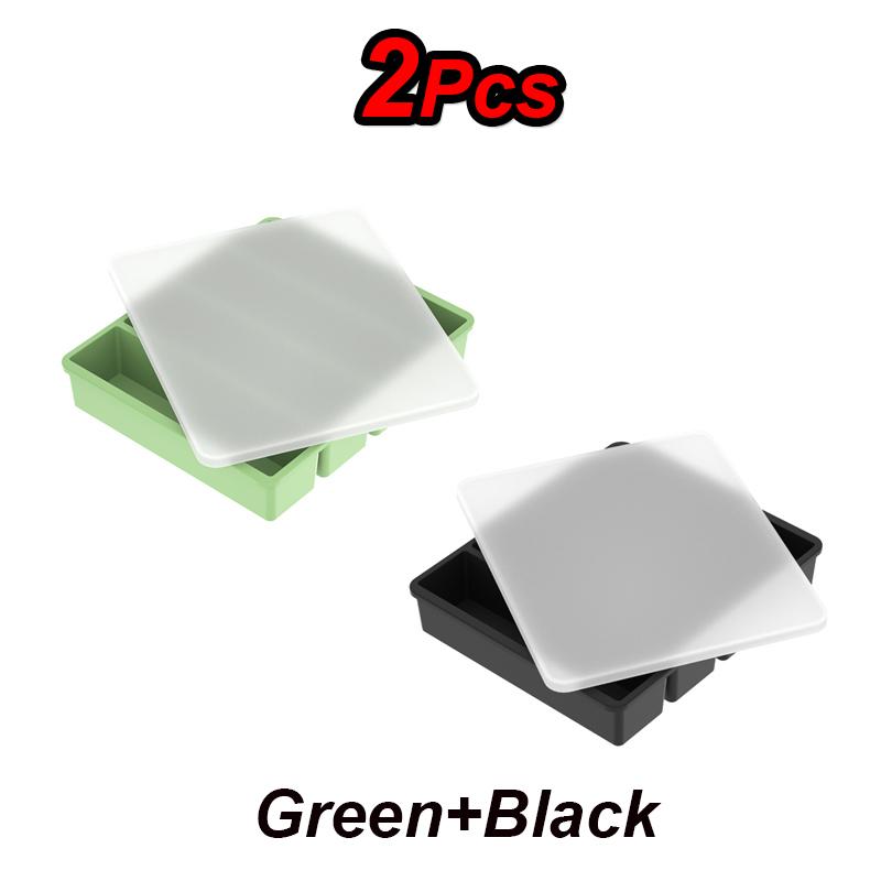 4 Grid Giant Silicone Ice Cubes Long Strip Square Whiskey Ice Tray Mold Non-toxic Durable Large Ice Mold Barware Cocktail Tools