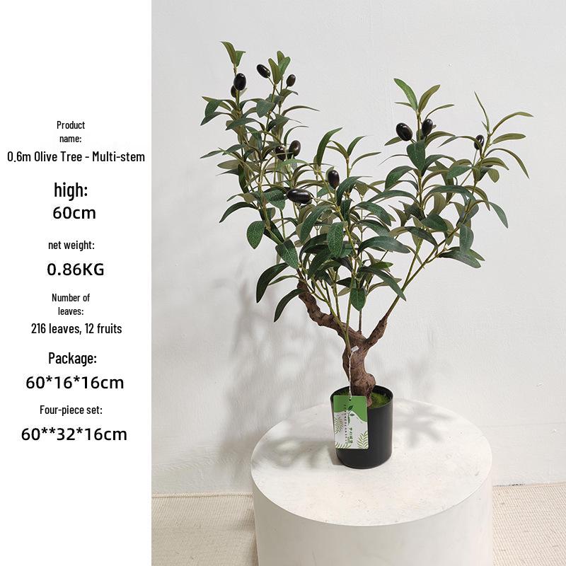 Olive Tree Potted Plant - Indoor Decor Simulation for Living Room