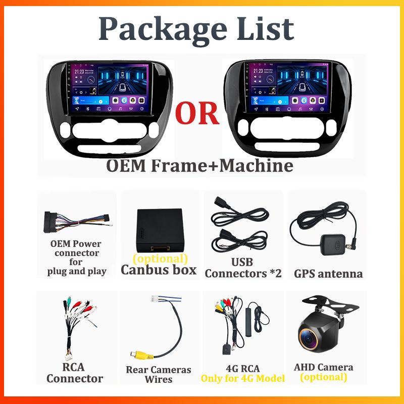 For KIA Soul 2013-2019 Car Radio Player Car Carplay Screen Autoradio Mirror Link Car Intelligent Systems Touch Screen AutoMotive