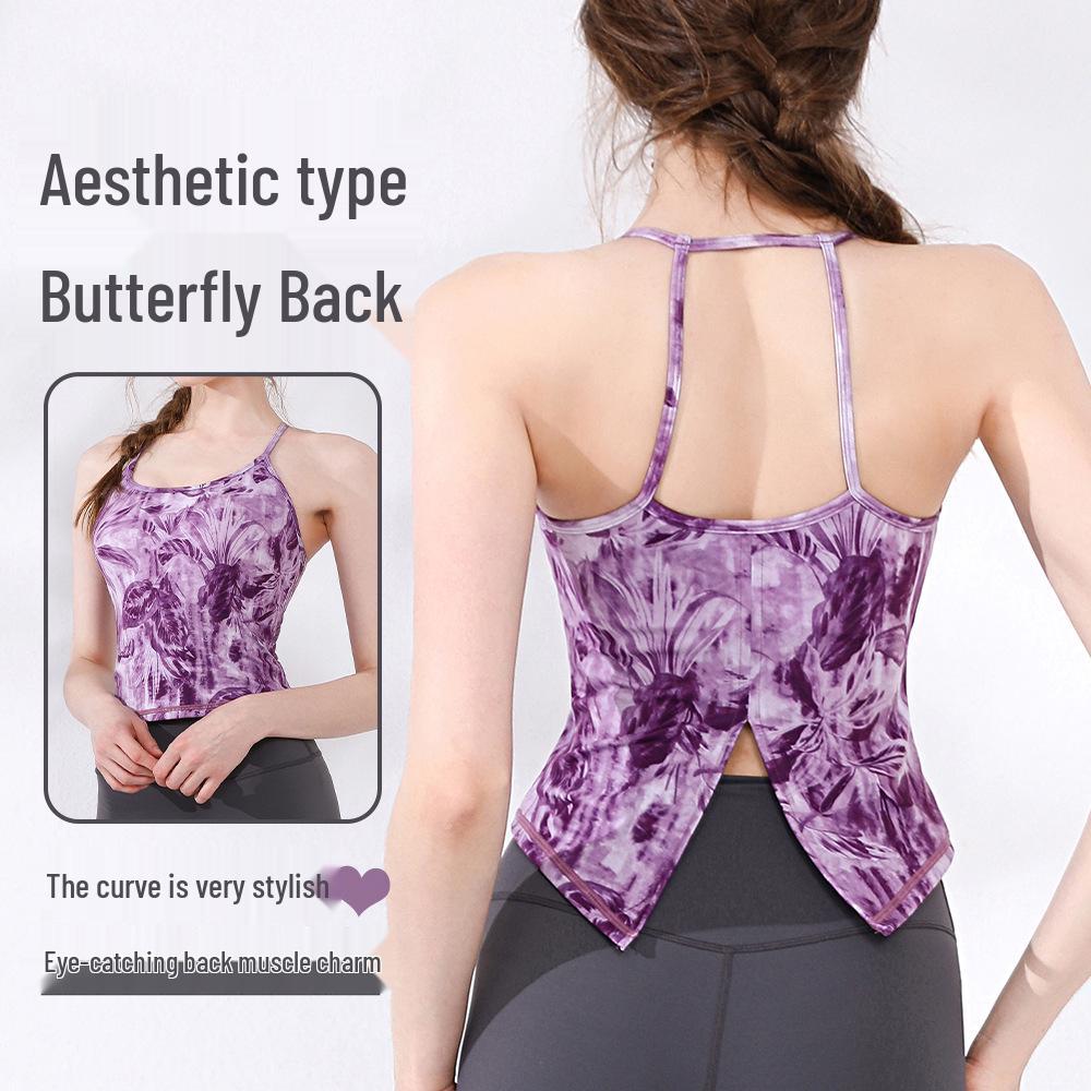 

Summer Print Camisole Yoga Top for Women: Sporty Fitness & Dance Wear Small