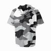 Men's Camouflage Print Raglan Sleeve Casual Sport Fishing Short Sleeve Hoodie Lightweight Breathable Outdoor Top