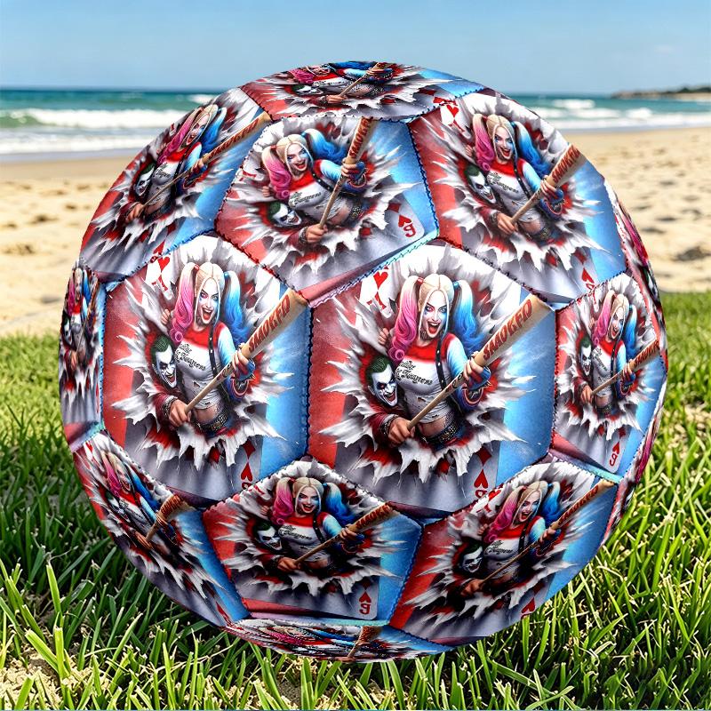 Superhero Print Size 5 Soccer Ball, PU Wear Resistant Football for Match Training and Daily Practice, Birthday Gift for Soccer Fans