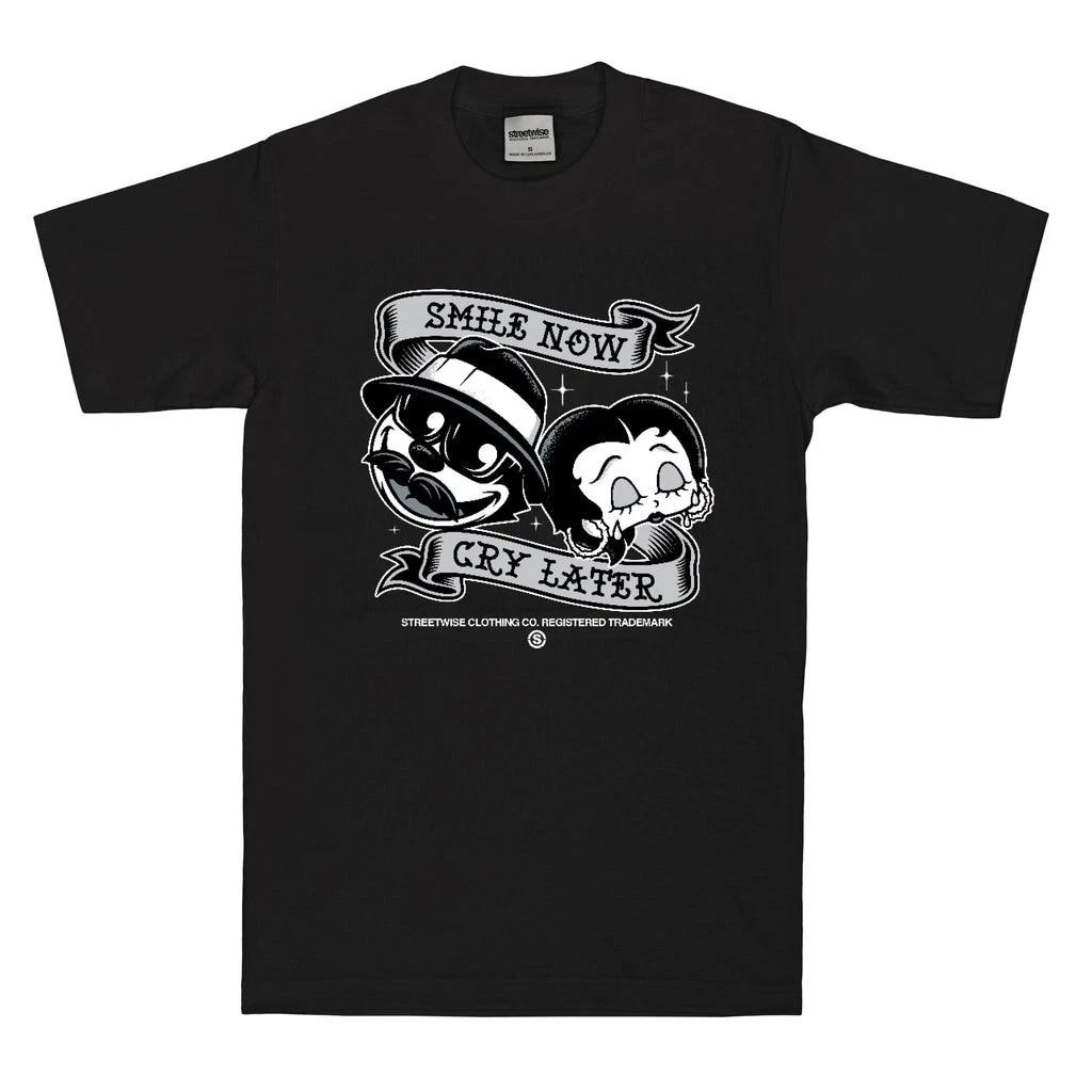 

Streetwise Clothing Футболка Smile Now 100% Хлопок Мужские Футболки Топ - Кот Феликс Бетти Буп Стритвир L
