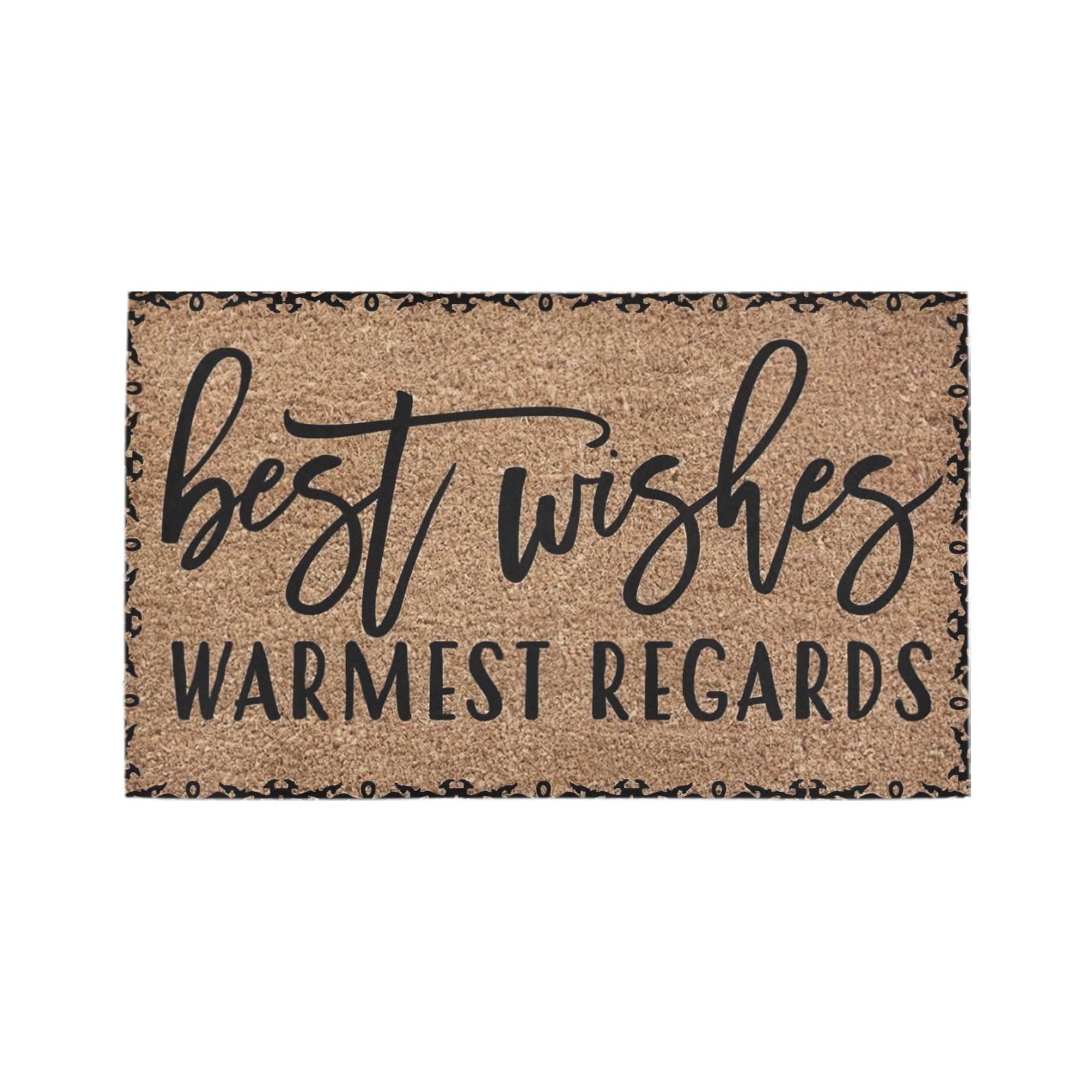 Beste Wensen Warmste Groeten Deurmat Rubber Badkamer Keukenmat Tuin Garage Deur Vloermat Antislip Tapijt Entree Tapijt 24x16inch
