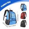 Baseball Backpack Bag with Fence Hooks Double Shoulder Strap Ball Compartment Polyester for Everyday