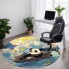 1pc Panda Starry Sky Office Round Area Rug, Indoor Mat Suitable For Office, Under Office Chairs Bedroom Living Room Home Decor, Room Deco