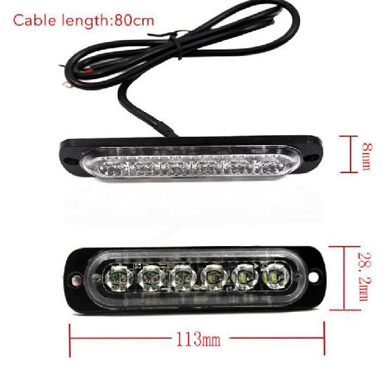 10PCS Strobe Light 12v-24v 6LED Truck Trailer Lights Stroboscopes LED Car Light Emergency Warning Hazard Flash Light