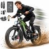Elektrofahrrad für Erwachsene ZAZAWORK CF26 MAX 48V 25Ah Akku 120–150 km Reichweite Doppelter 1000W Motor E-Bike Doppelte Federung 26 x 4,0 Zoll Fat Tires